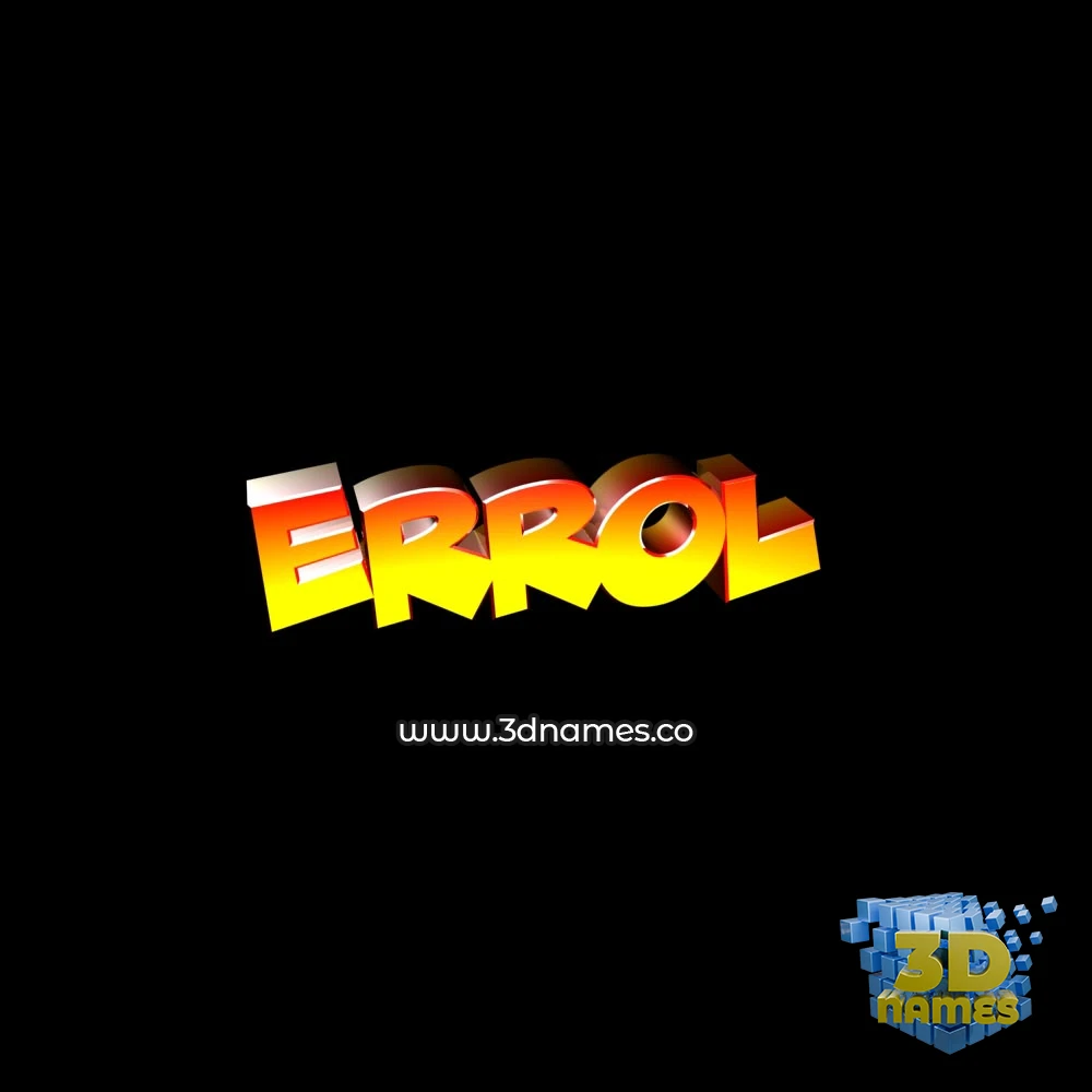 errol in Black Background style - 3D name wallpaper