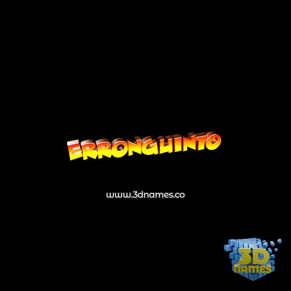 erronguinto in Black Background style - 3D name wallpaper
