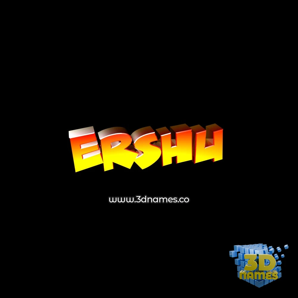 ershu in Black Background style - 3D name wallpaper