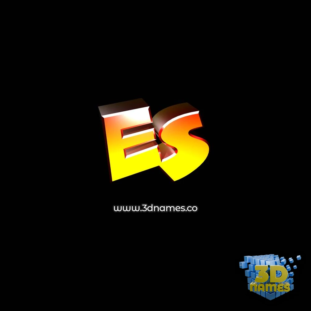 es in Black Background style - 3D name wallpaper