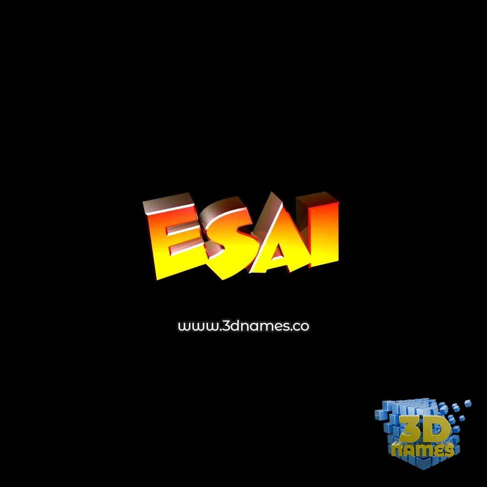 esai in Black Background style - 3D name wallpaper