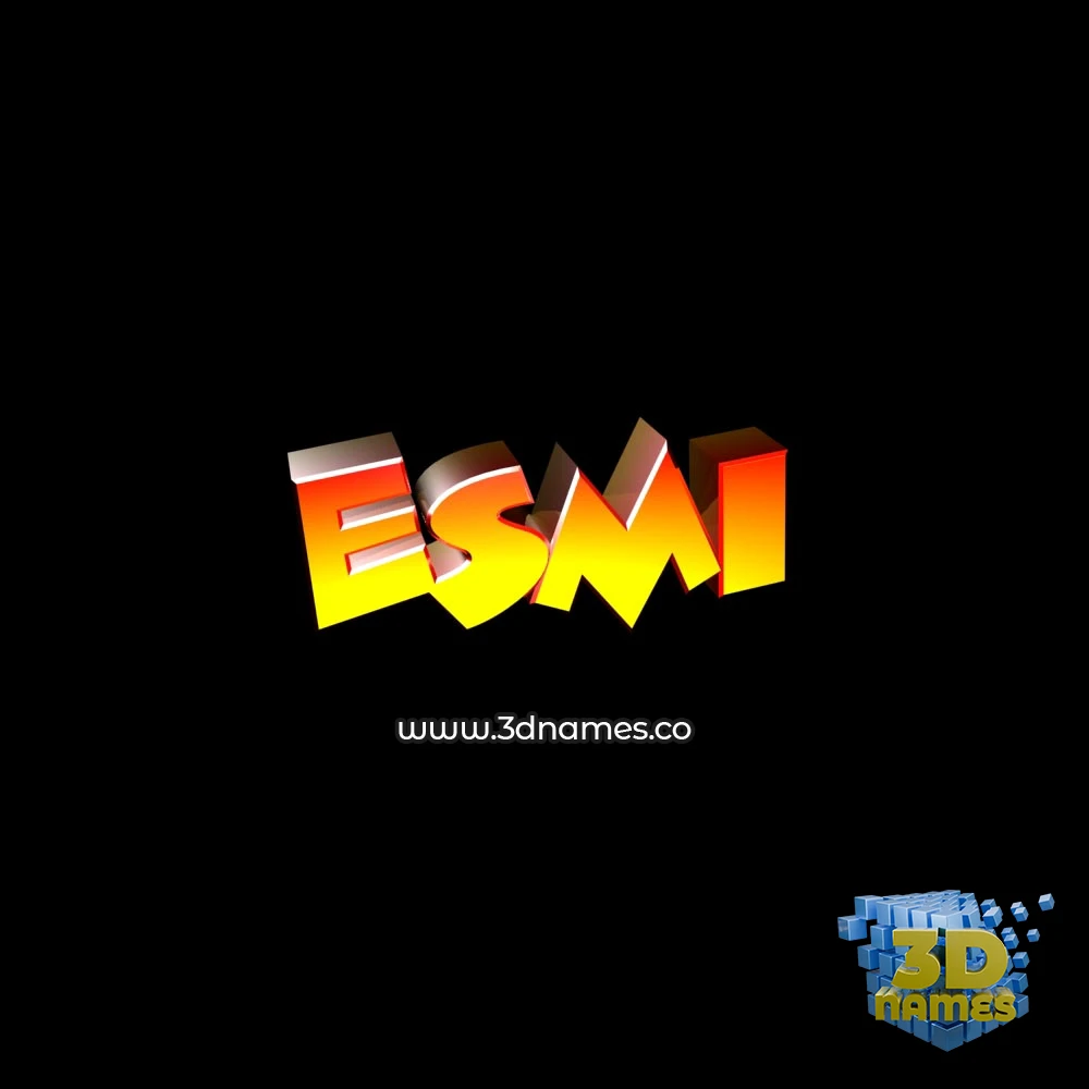 esmi in Black Background style - 3D name wallpaper