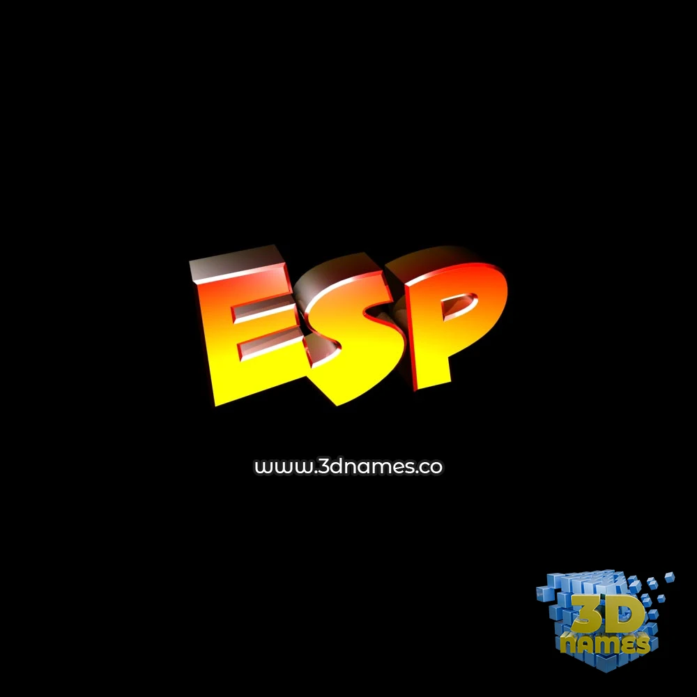 esp in Black Background style - 3D name wallpaper