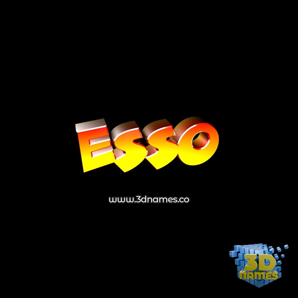 esso in Black Background style - 3D name wallpaper