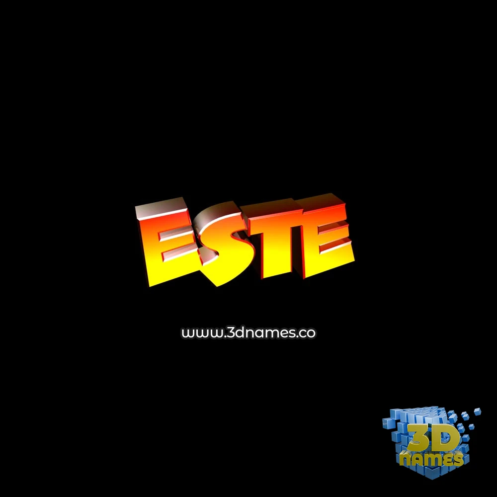 este in Black Background style - 3D name wallpaper