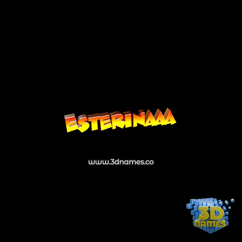 esterinaaa in Black Background style - 3D name wallpaper