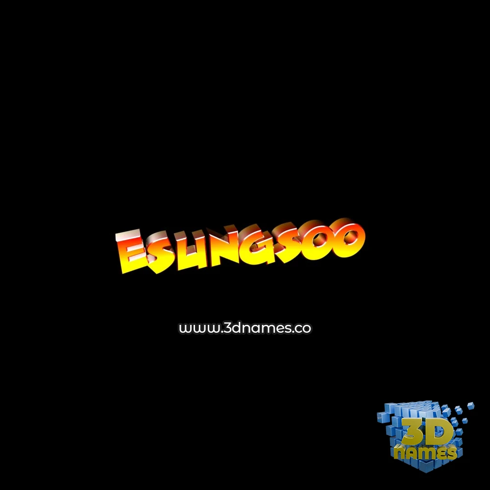 esungsoo in Black Background style - 3D name wallpaper