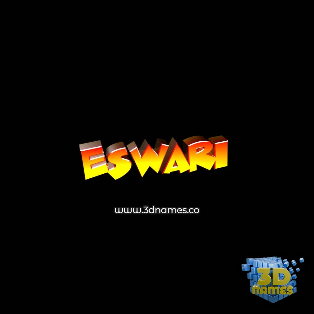 eswari in Black Background style - 3D name wallpaper
