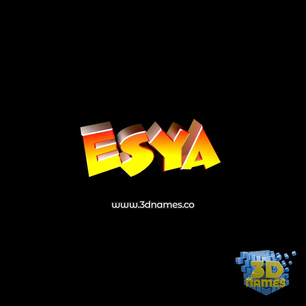 esya in Black Background style - 3D name wallpaper