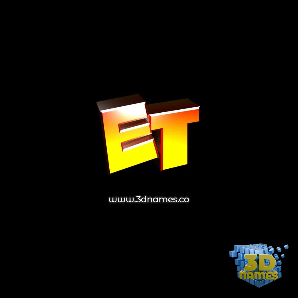 et in Black Background style - 3D name wallpaper