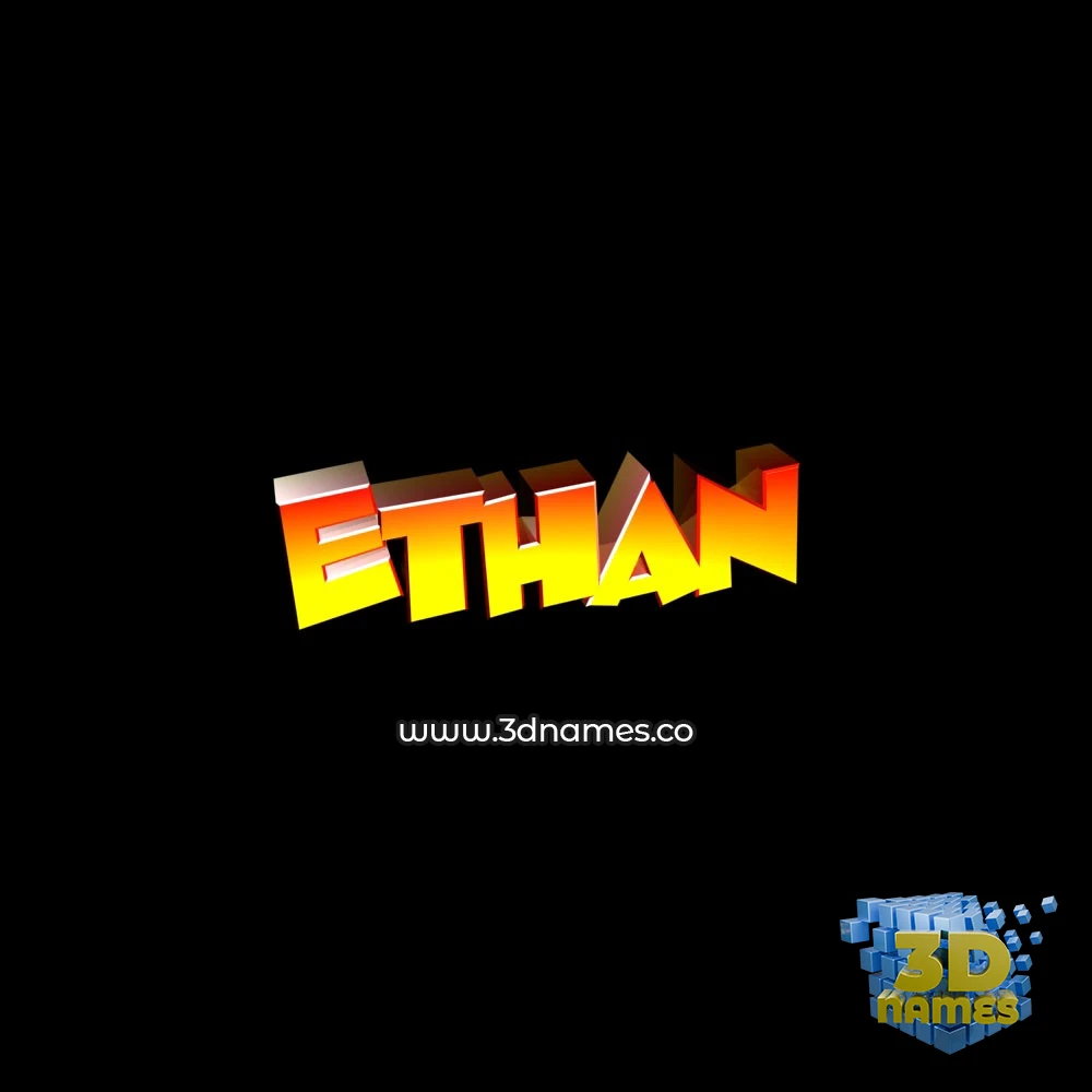 ethan in Black Background style - 3D name wallpaper
