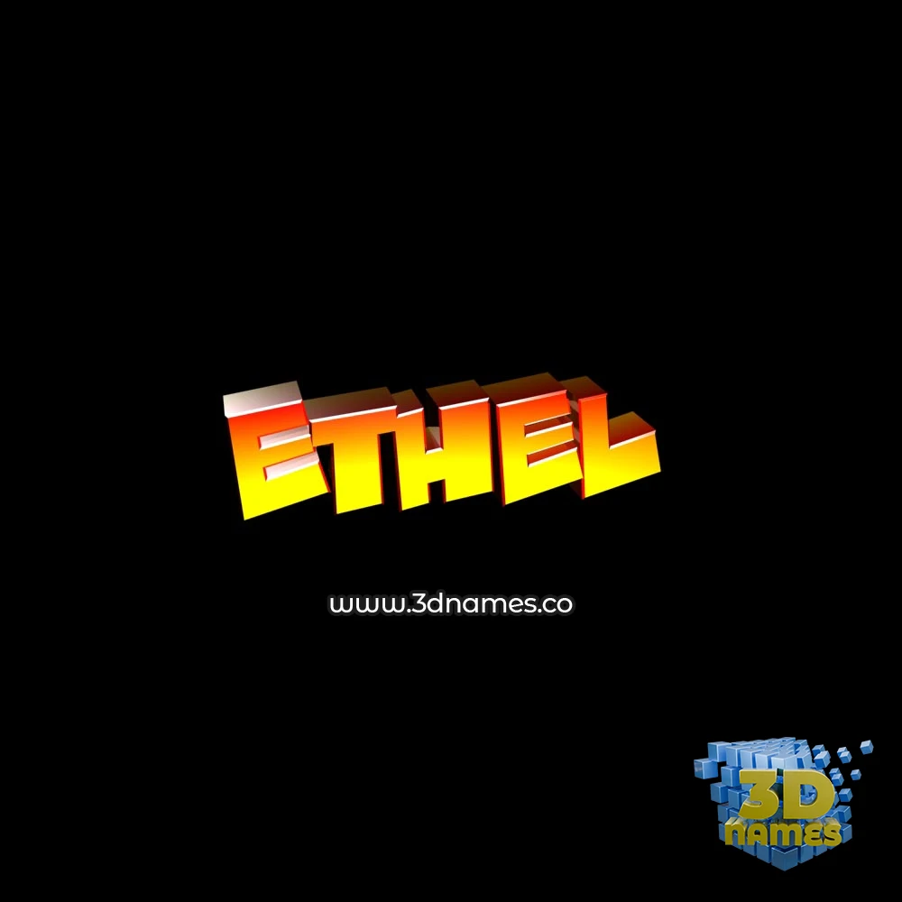 ethel in Black Background style - 3D name wallpaper