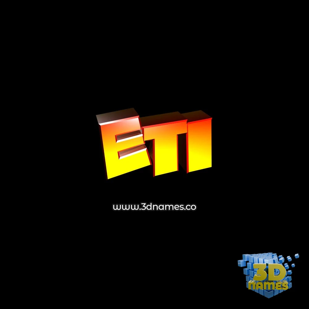 eti in Black Background style - 3D name wallpaper