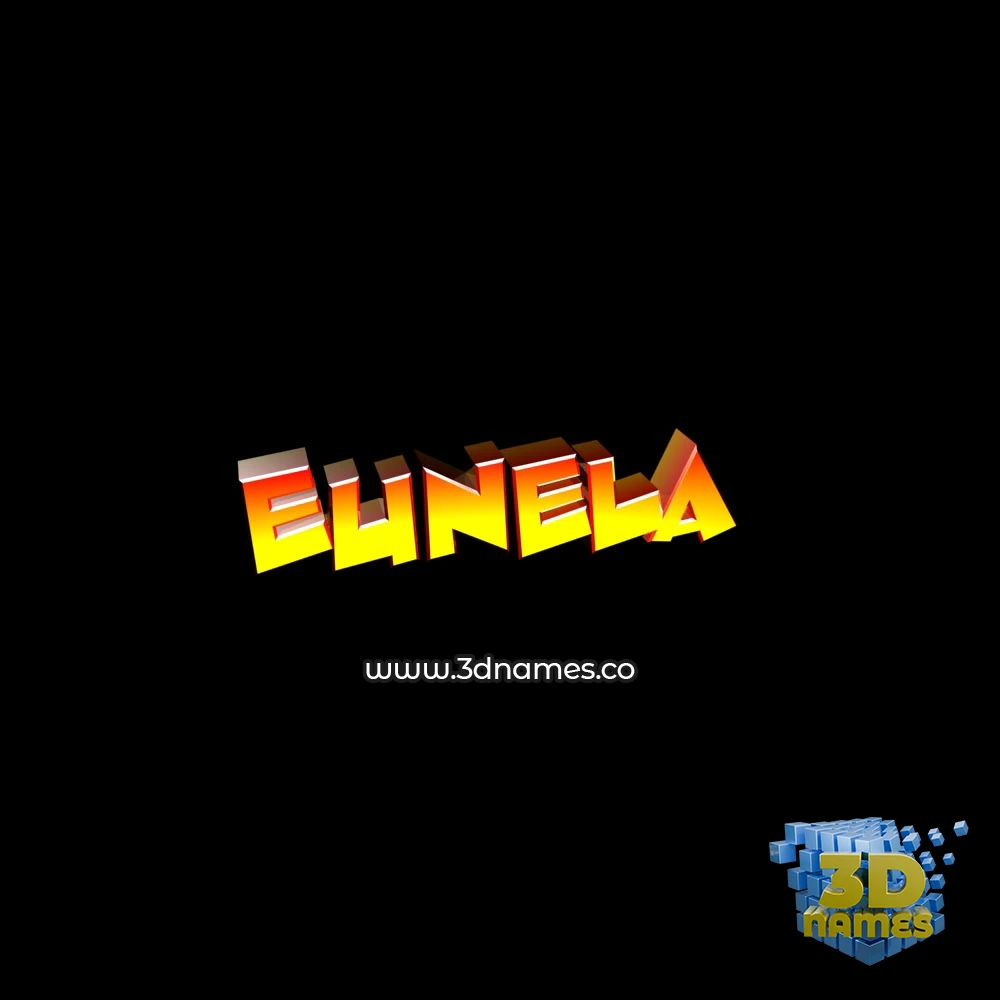 eunela in Black Background style - 3D name wallpaper