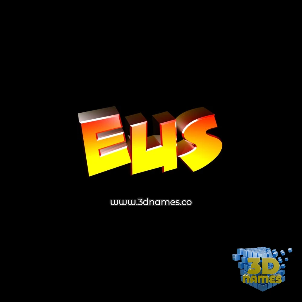 eus in Black Background style - 3D name wallpaper