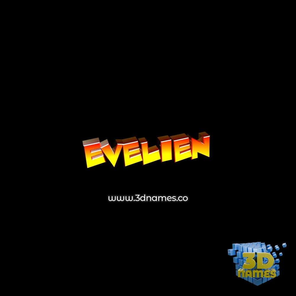 evelien in Black Background style - 3D name wallpaper