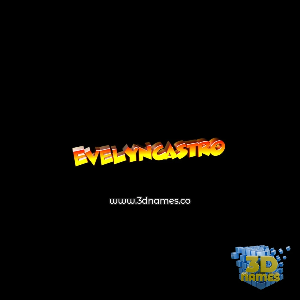 evelyncastro in Black Background style - 3D name wallpaper