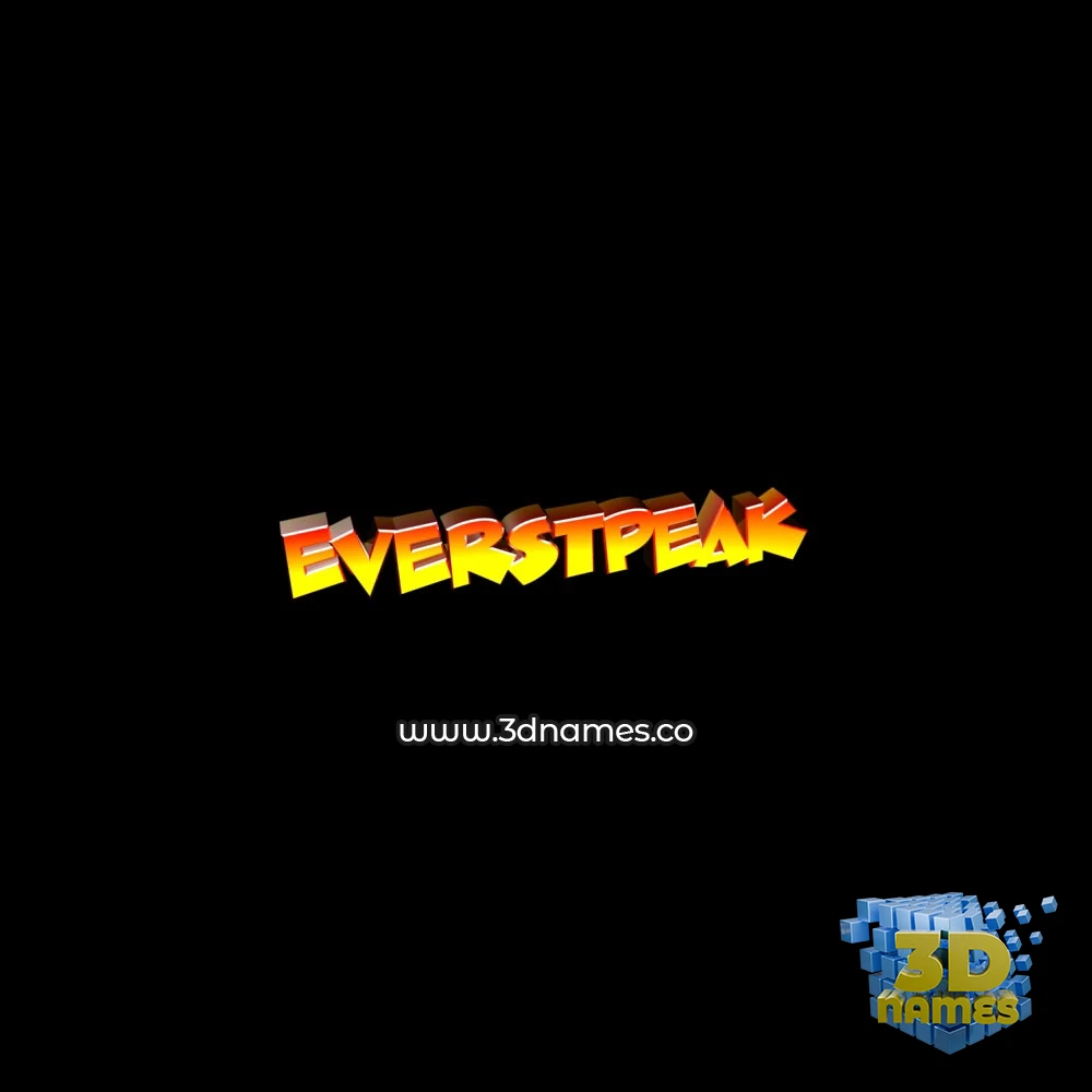 everstpeak in Black Background style - 3D name wallpaper
