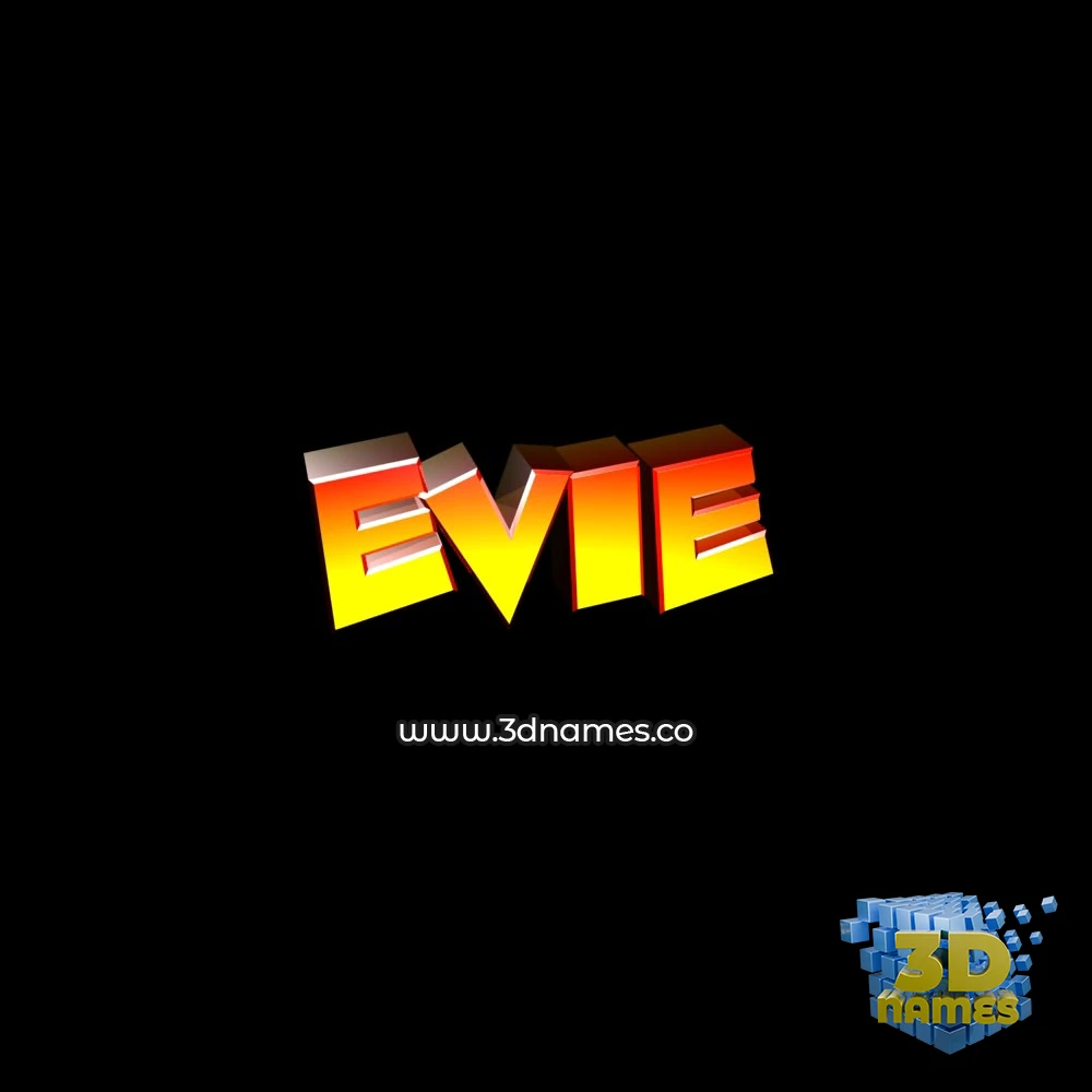 evie in Black Background style - 3D name wallpaper