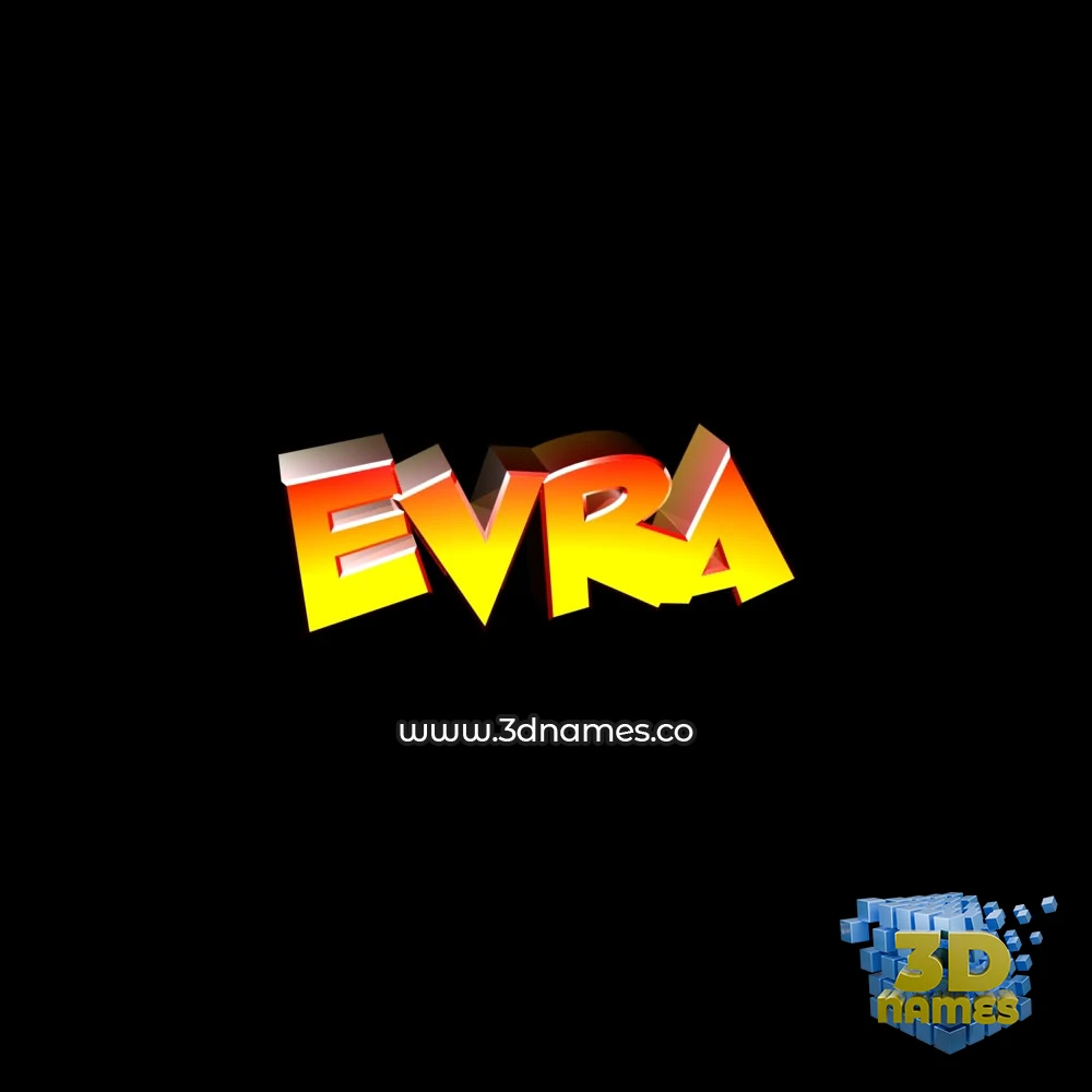 evra in Black Background style - 3D name wallpaper