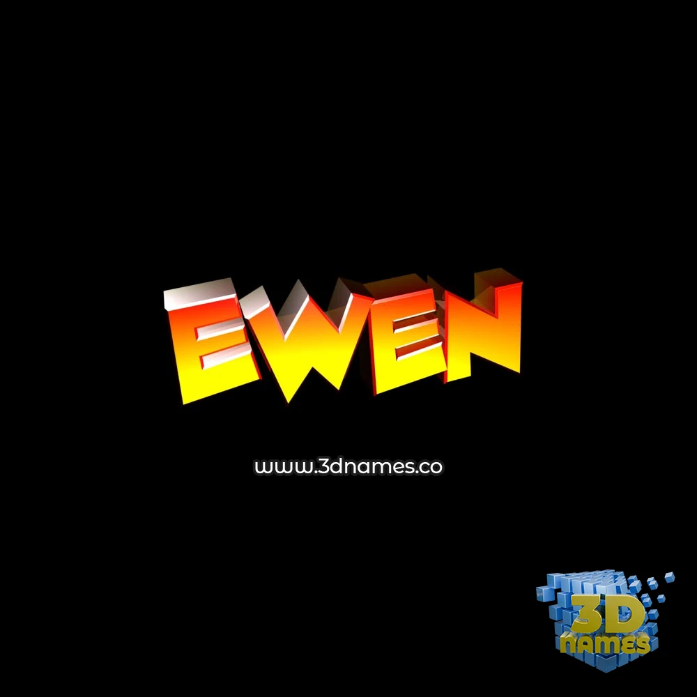 ewen in Black Background style - 3D name wallpaper