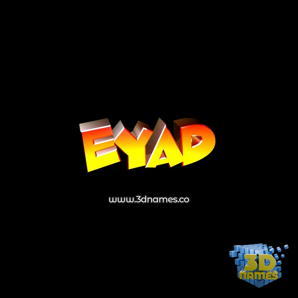 eyad in Black Background style - 3D name wallpaper