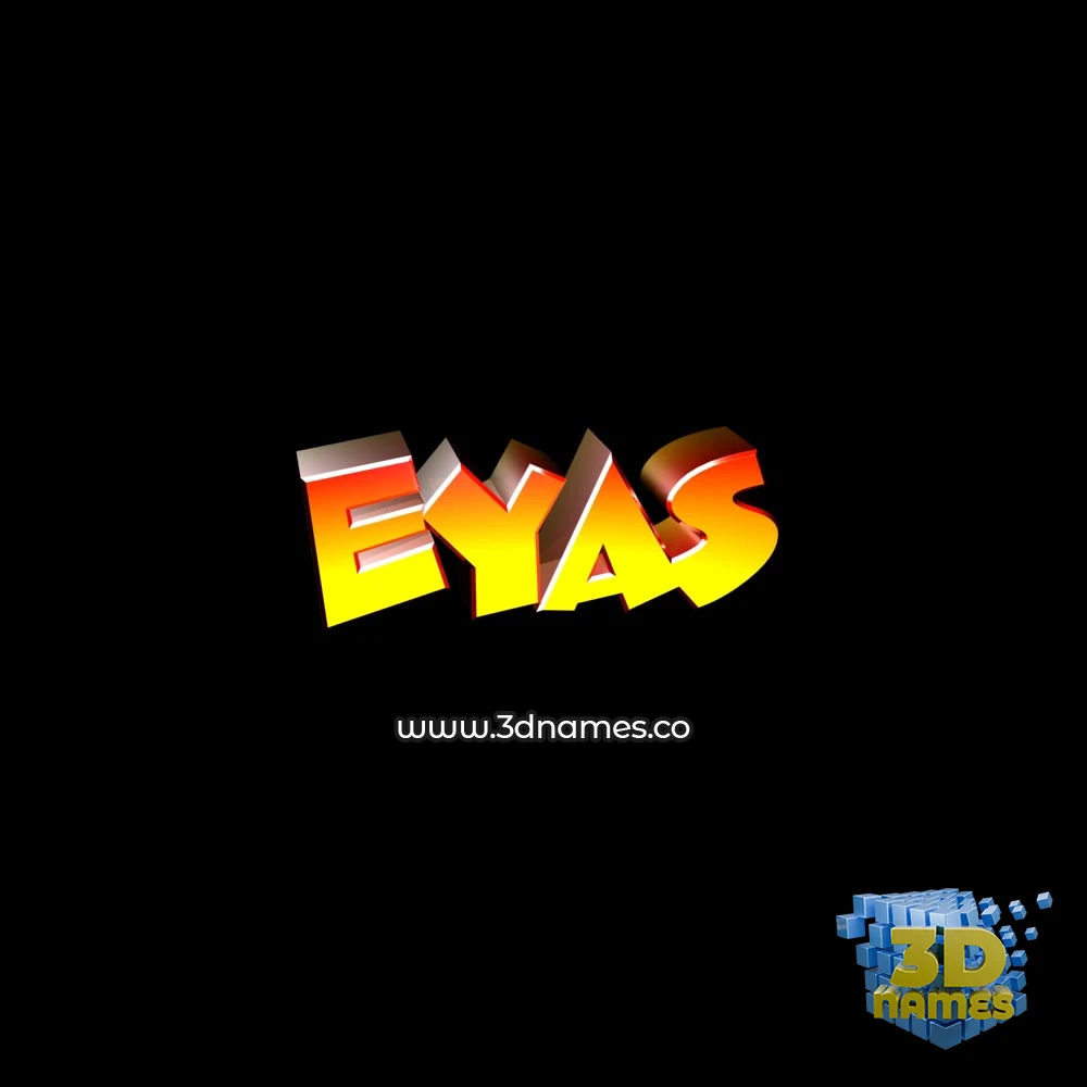 eyas in Black Background style - 3D name wallpaper