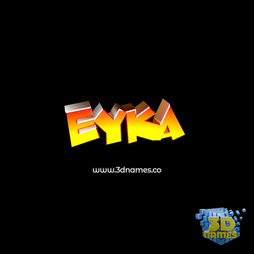 eyka in Black Background style - 3D name wallpaper