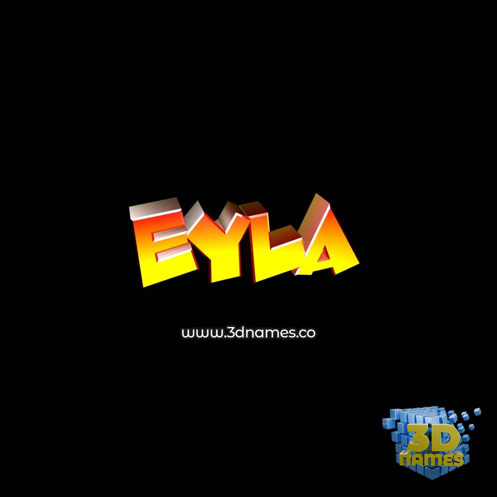 eyla in Black Background style - 3D name wallpaper