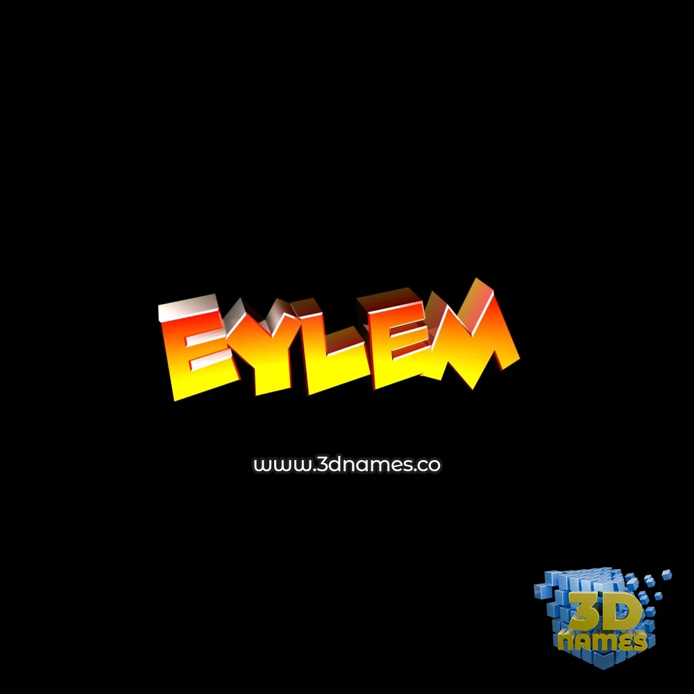 eylem in Black Background style - 3D name wallpaper