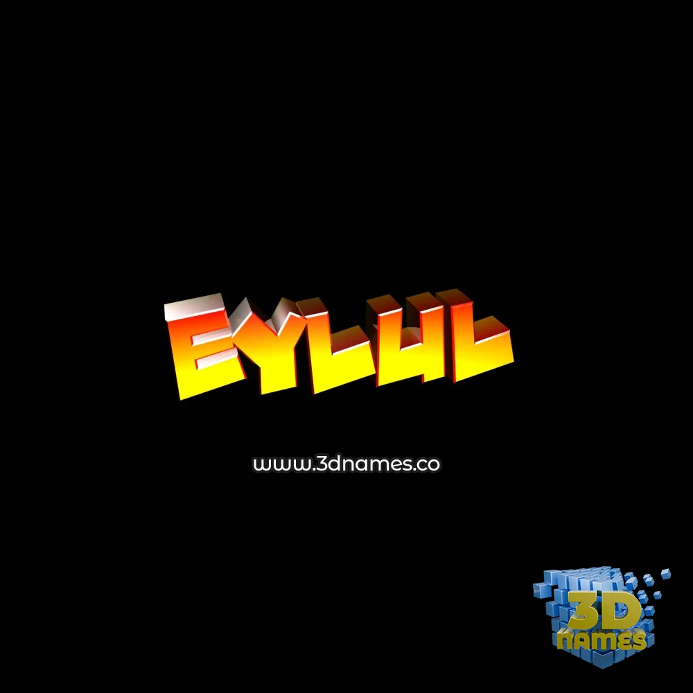 eylul in Black Background style - 3D name wallpaper