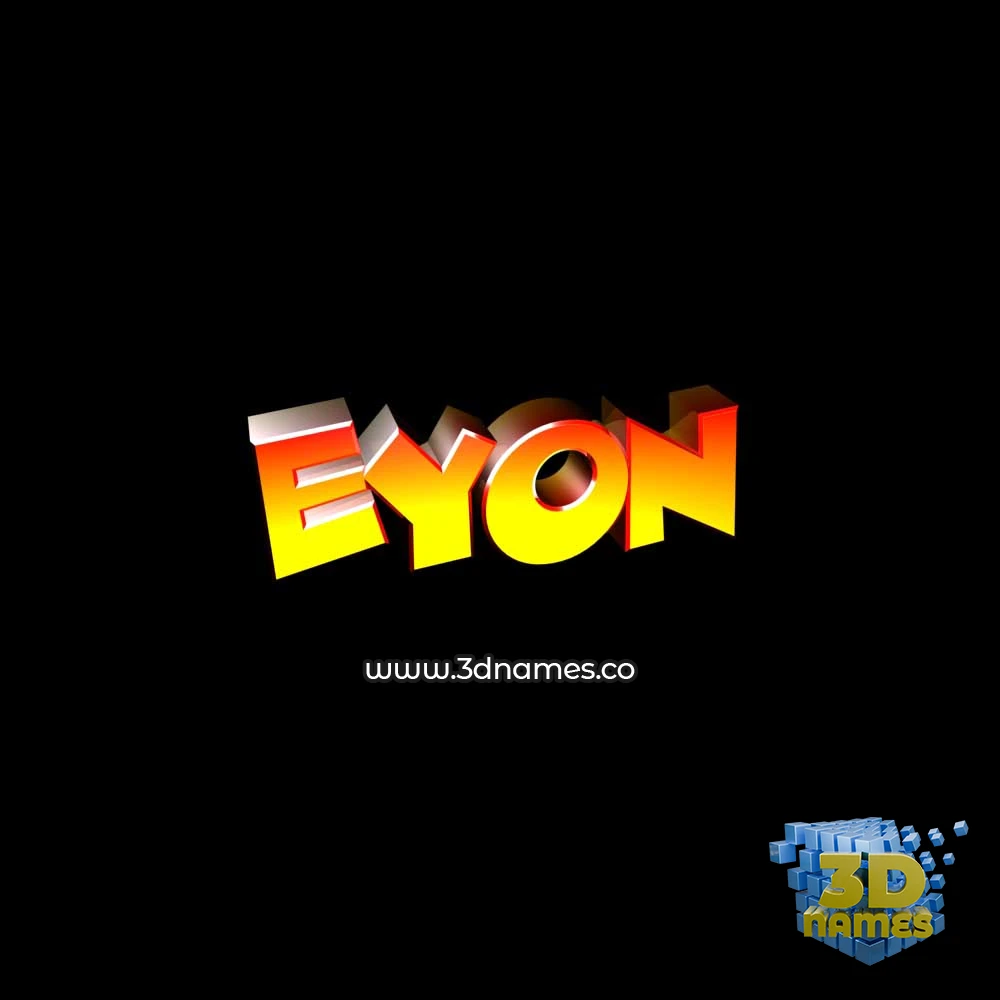 eyon in Black Background style - 3D name wallpaper