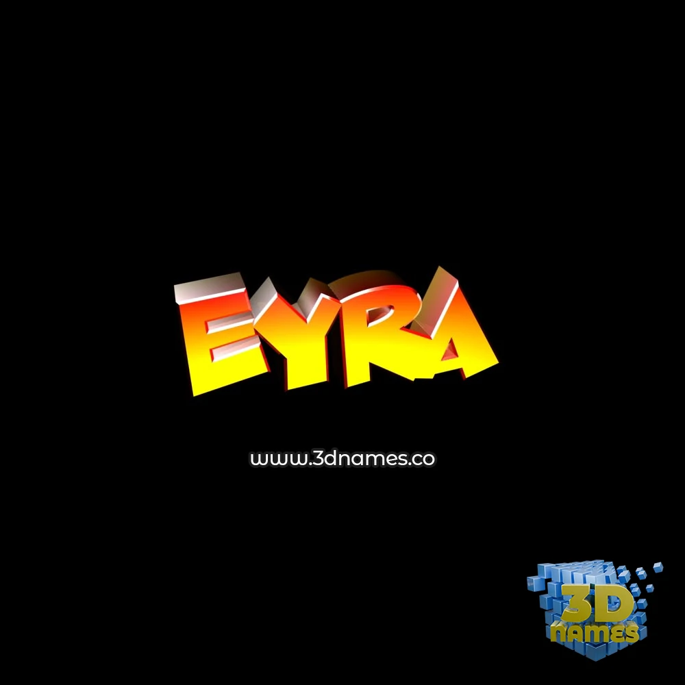 eyra in Black Background style - 3D name wallpaper