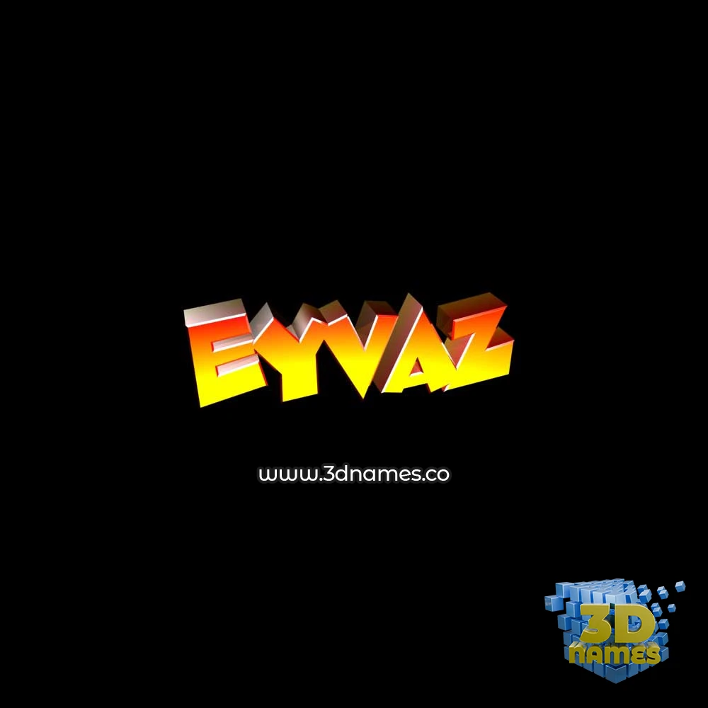 eyvaz in Black Background style - 3D name wallpaper