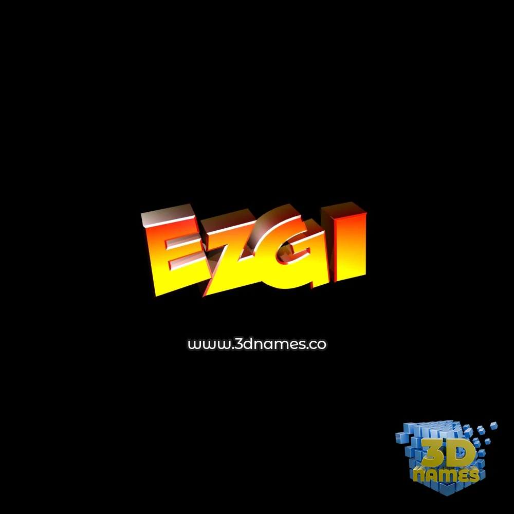 ezgi in Black Background style - 3D name wallpaper