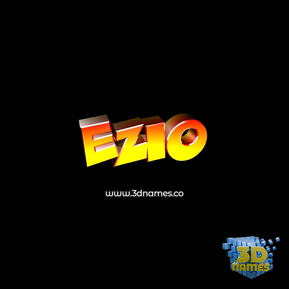 ezio in Black Background style - 3D name wallpaper