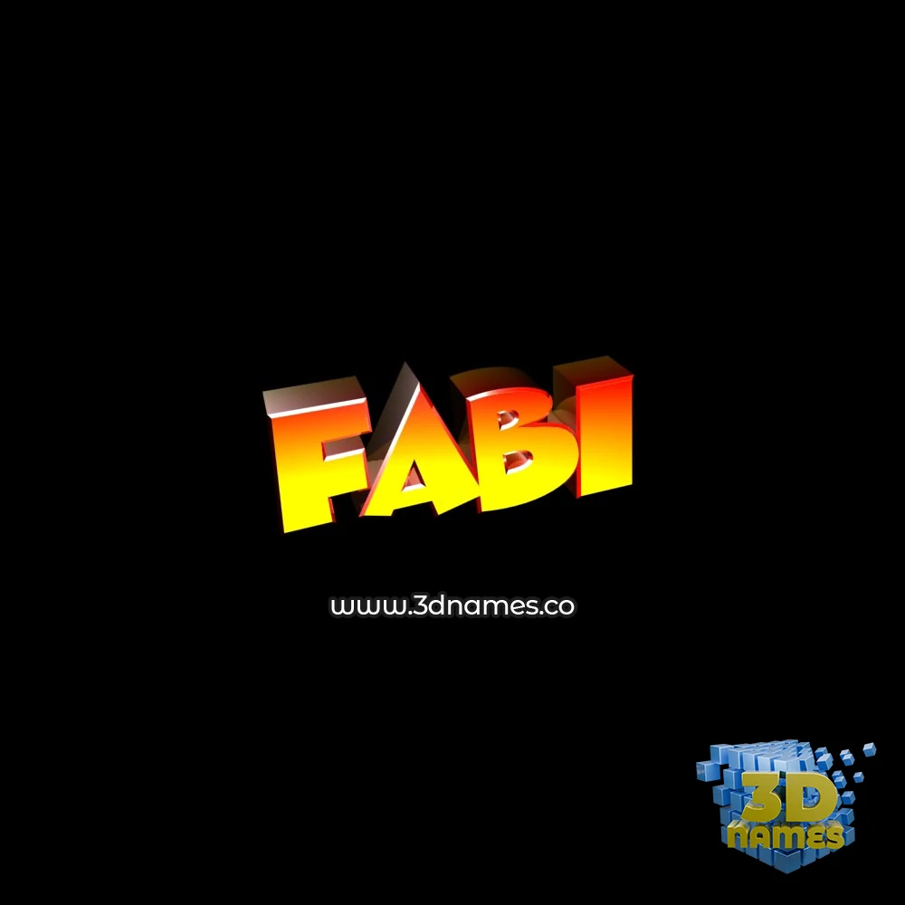 fabi in Black Background style - 3D name wallpaper