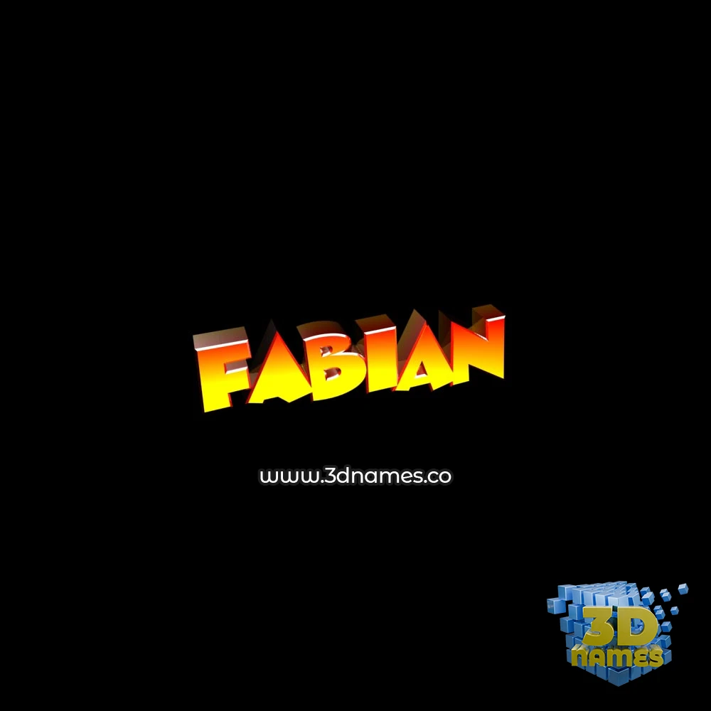 fabian in Black Background style - 3D name wallpaper