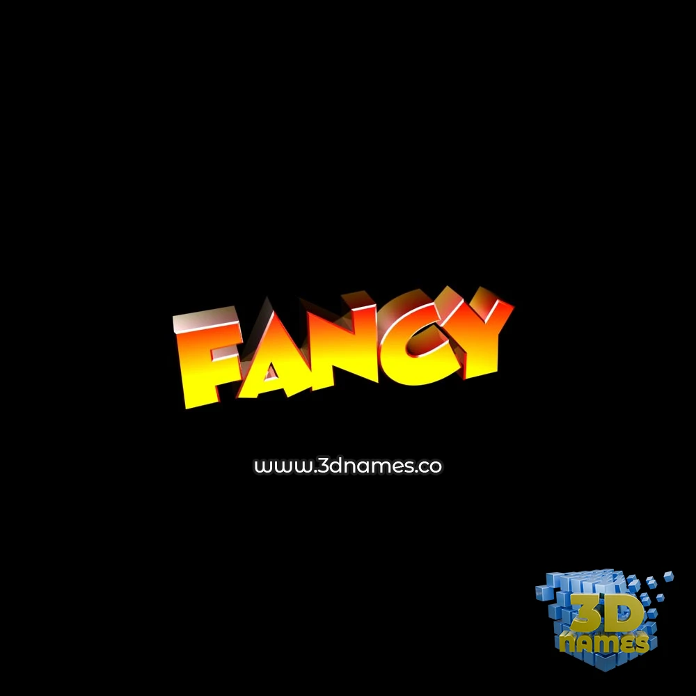 fancy in Black Background style - 3D name wallpaper