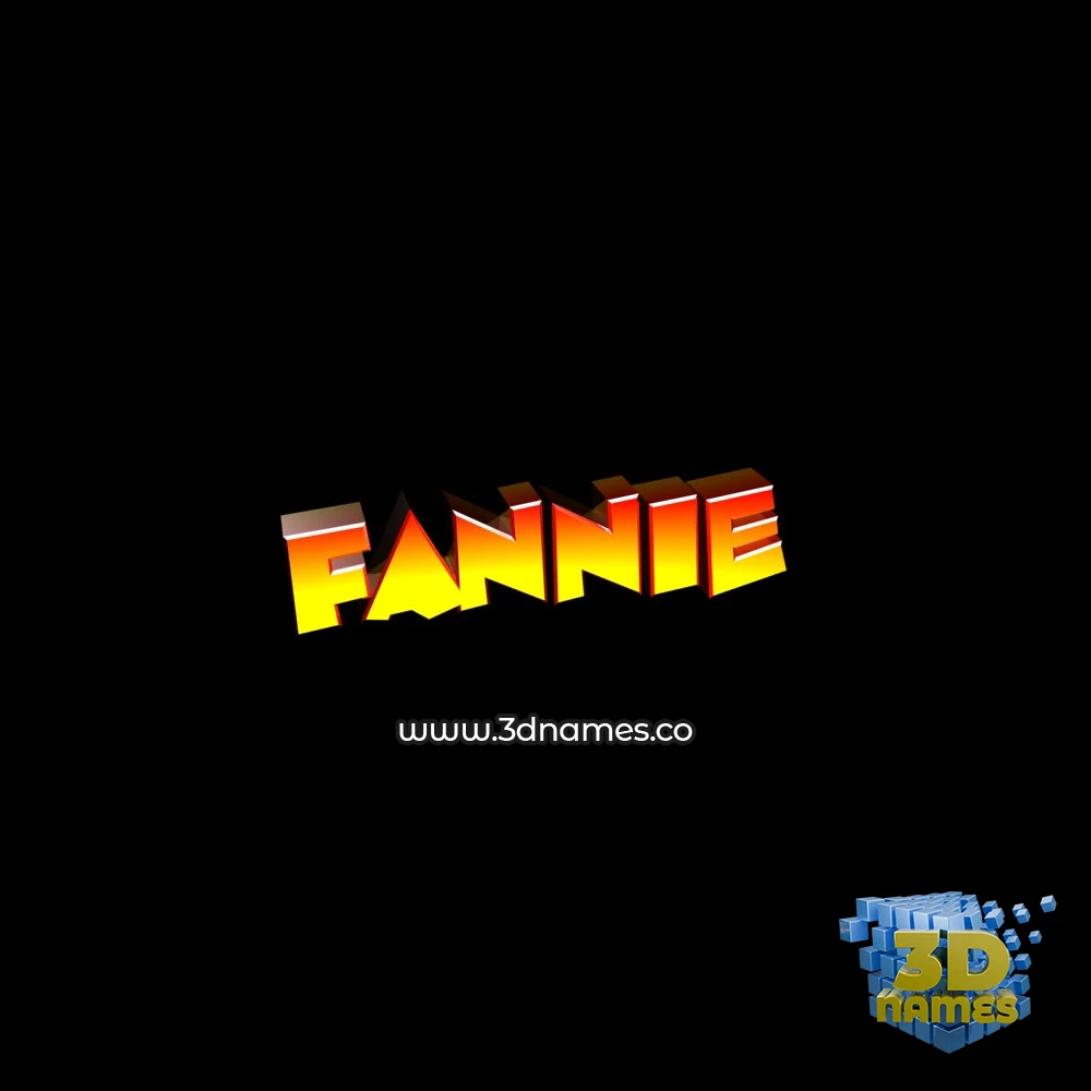 fannie in Black Background style - 3D name wallpaper