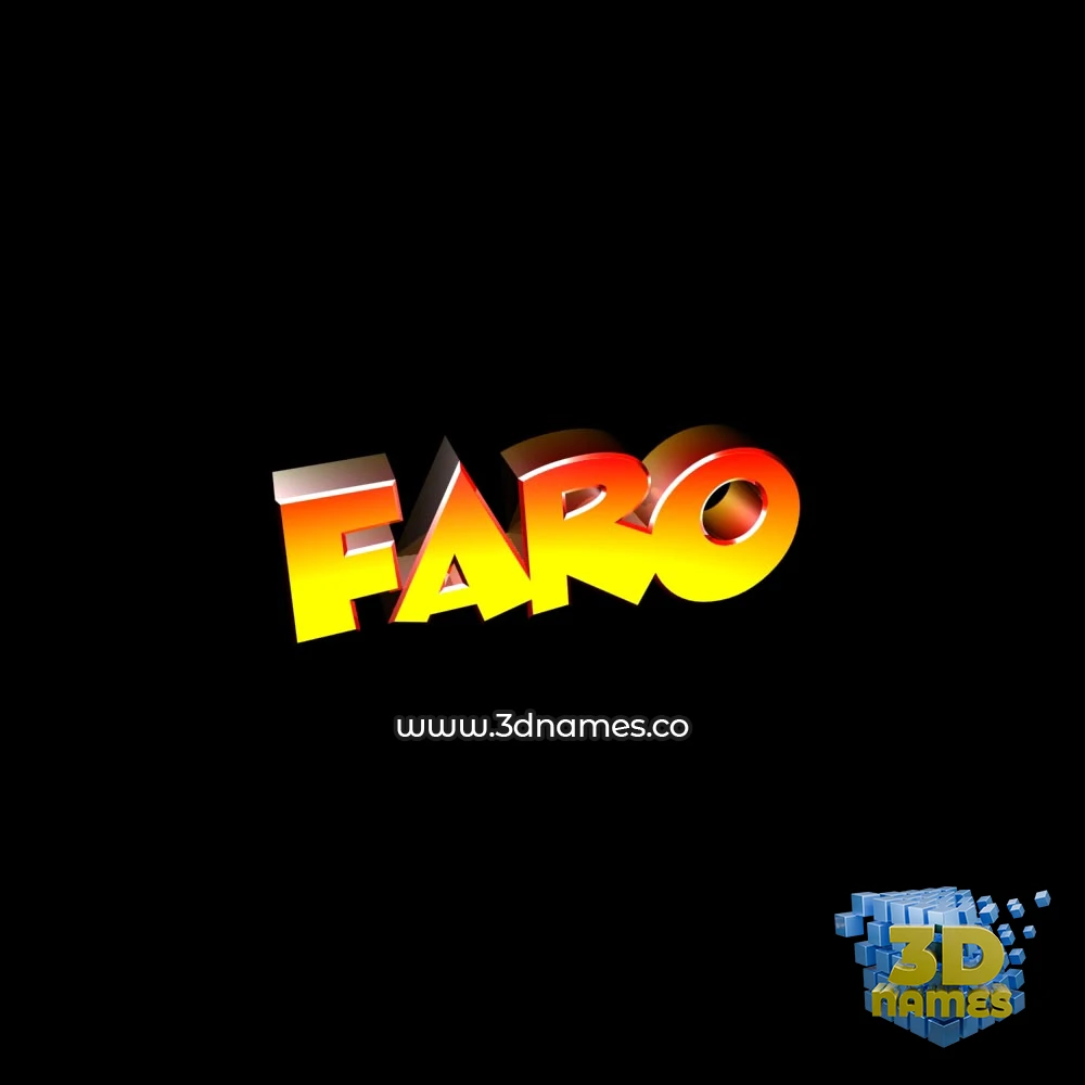 faro in Black Background style - 3D name wallpaper