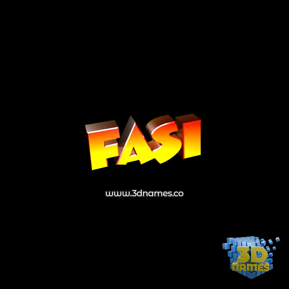 fasi in Black Background style - 3D name wallpaper