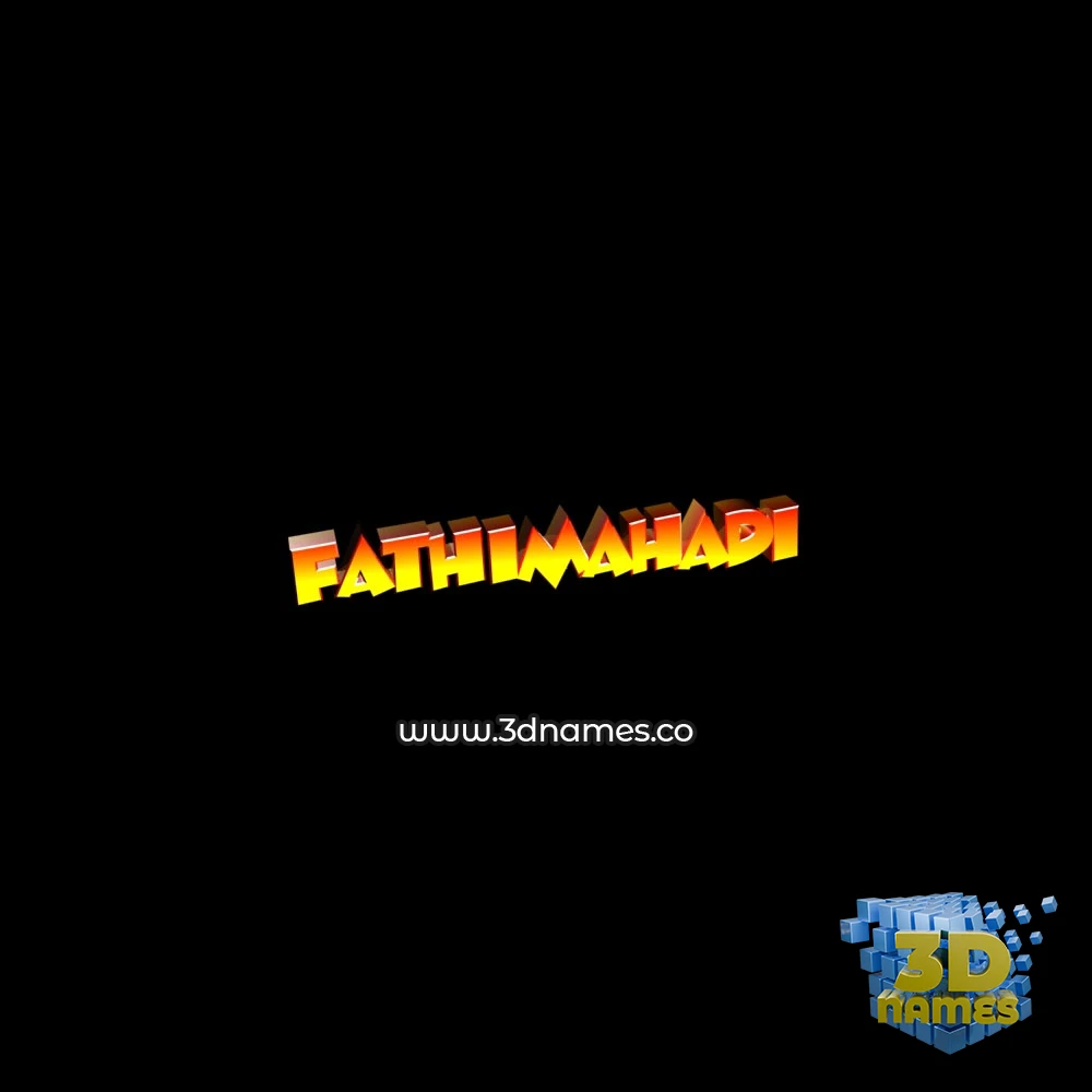 fathimahadi in Black Background style - 3D name wallpaper