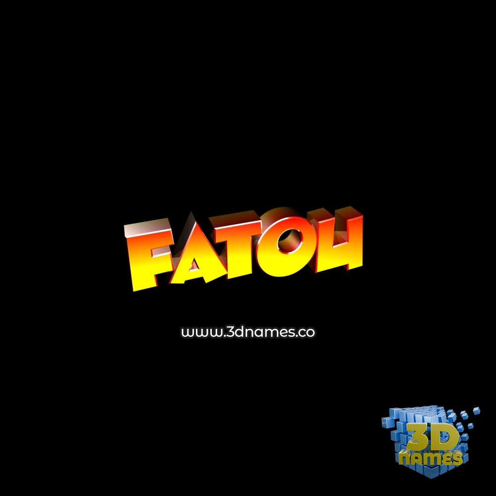 fatou in Black Background style - 3D name wallpaper