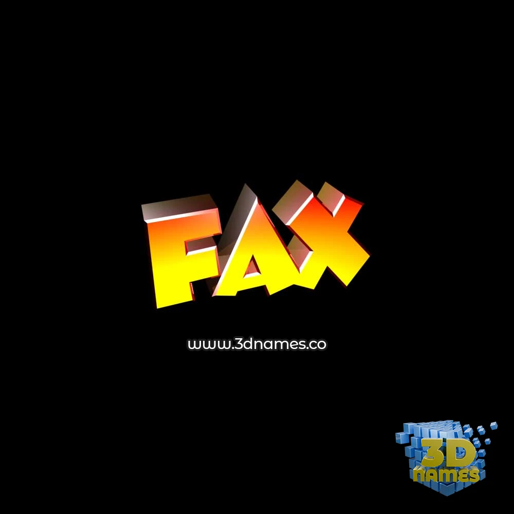 fax in Black Background style - 3D name wallpaper