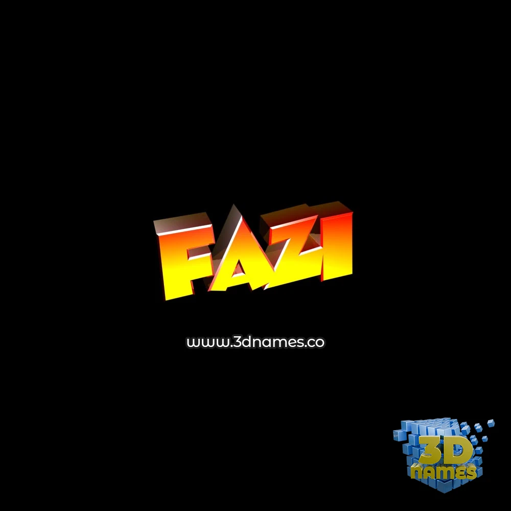 fazi in Black Background style - 3D name wallpaper