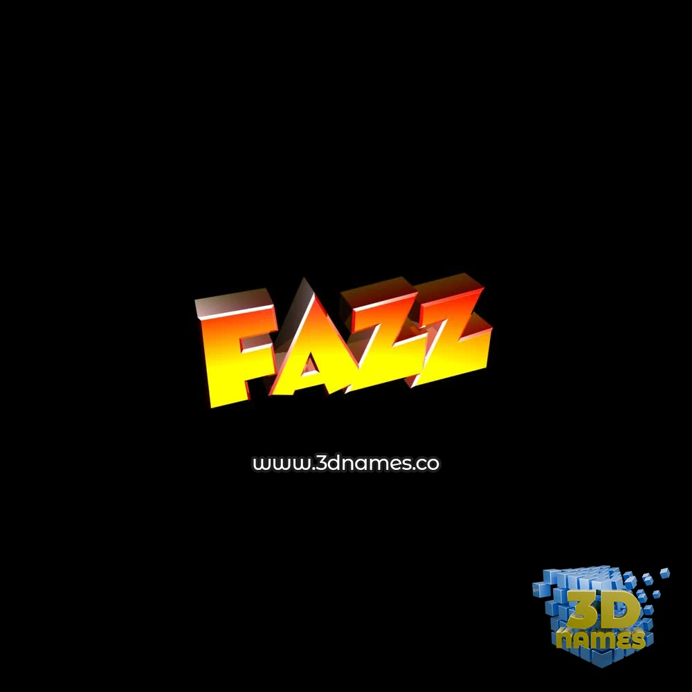 fazz in Black Background style - 3D name wallpaper