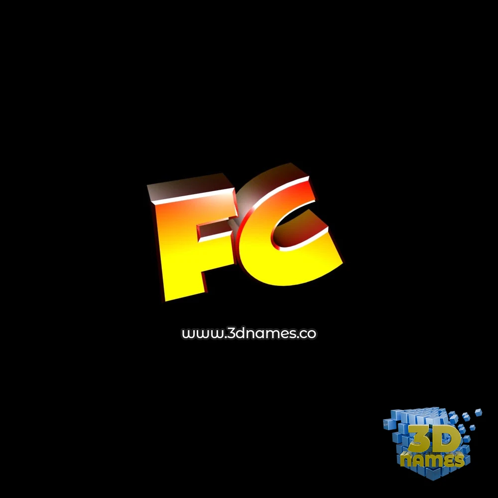 fc in Black Background style - 3D name wallpaper