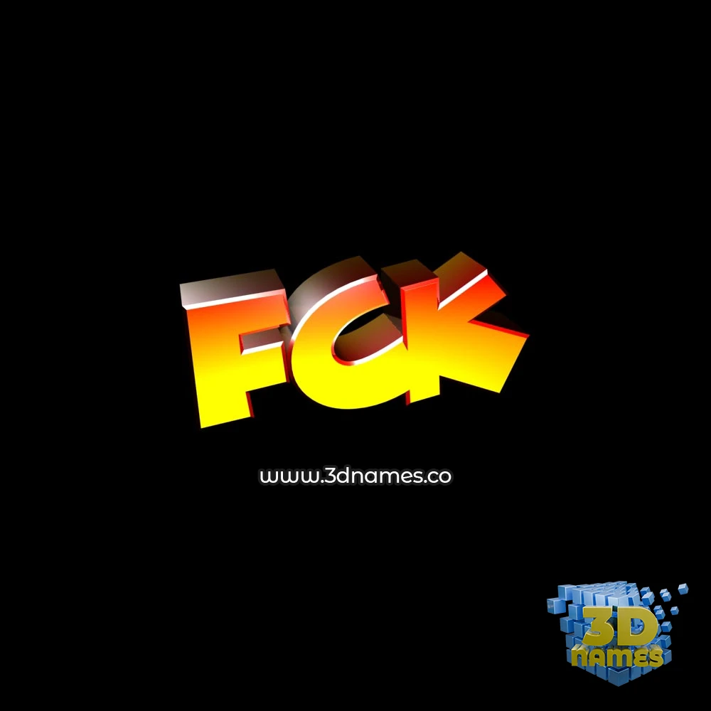 fck in Black Background style - 3D name wallpaper