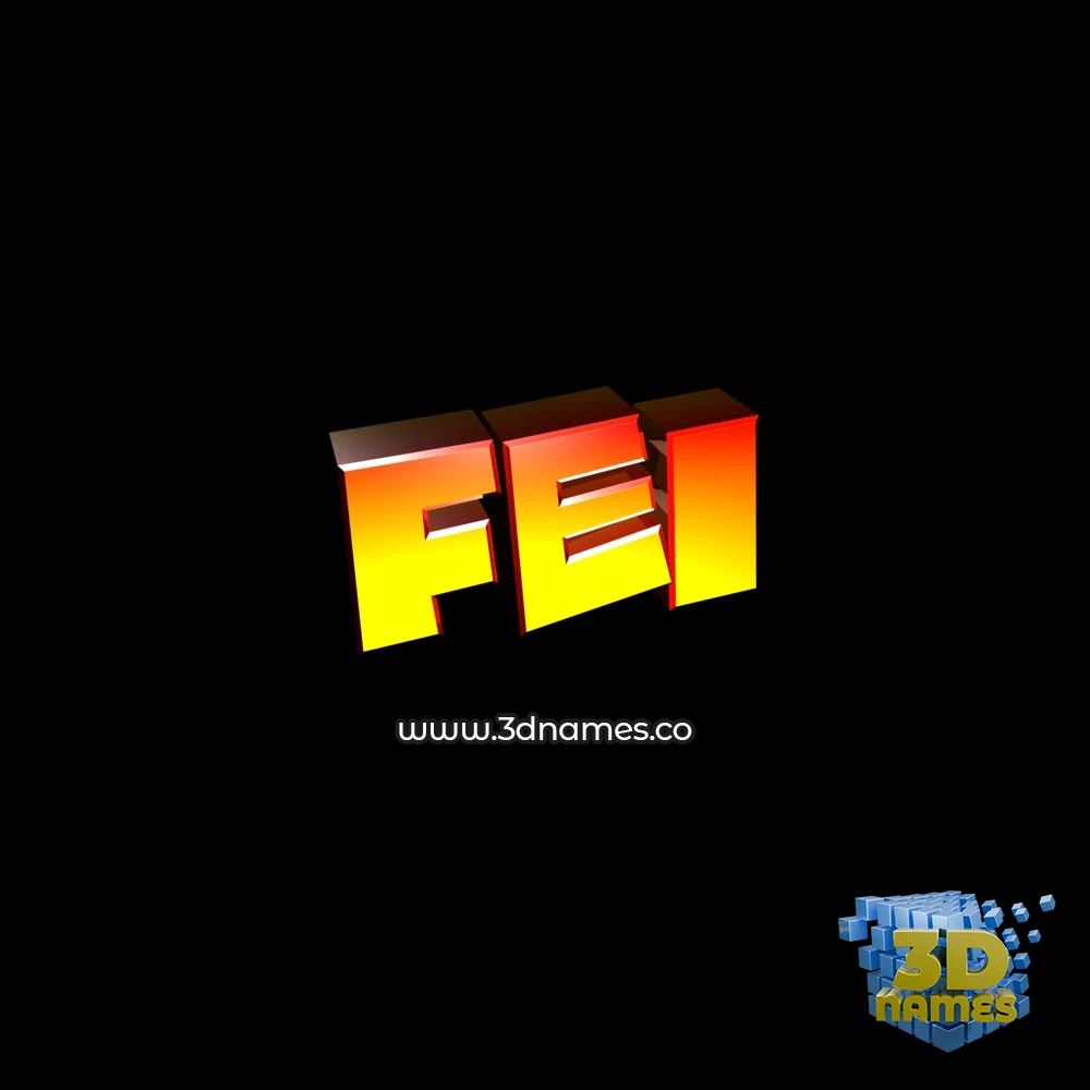 fei in Black Background style - 3D name wallpaper